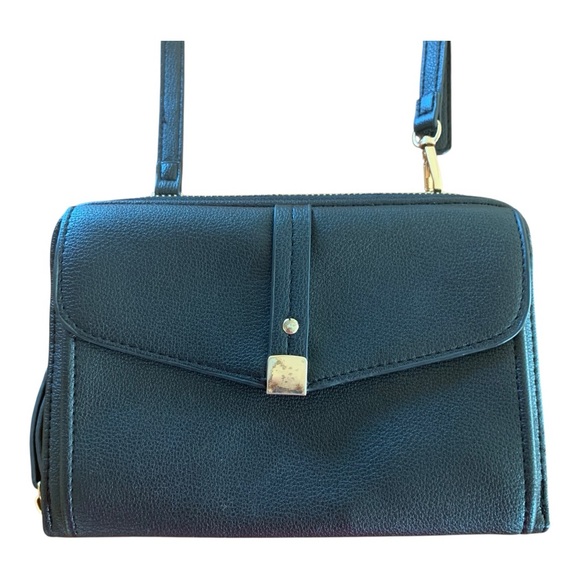 Miztique Black Vegan Leather Crossbody Bag - Picture 2 of 8
